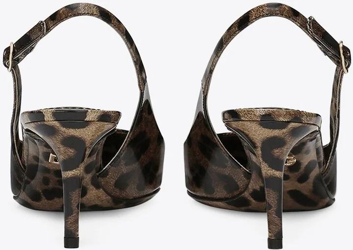 Lollo 60 Leopard Print Slingback Pumps - Image 2