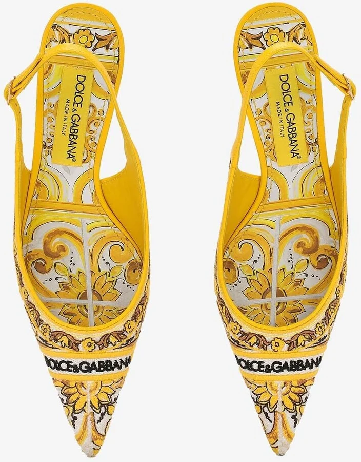 Lollo 60 Majolica Embroidery Slingback Pumps - Image 3