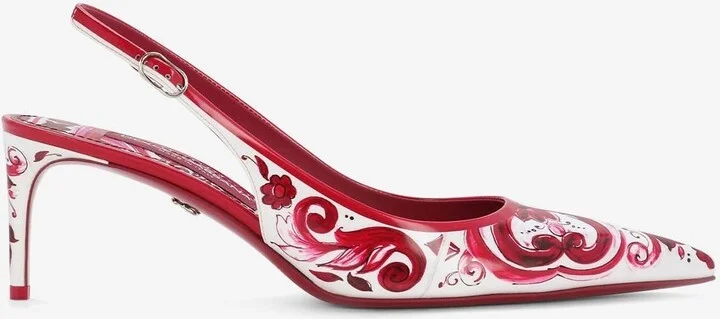 Lollo 60 Majolica Print Slingback Pumps