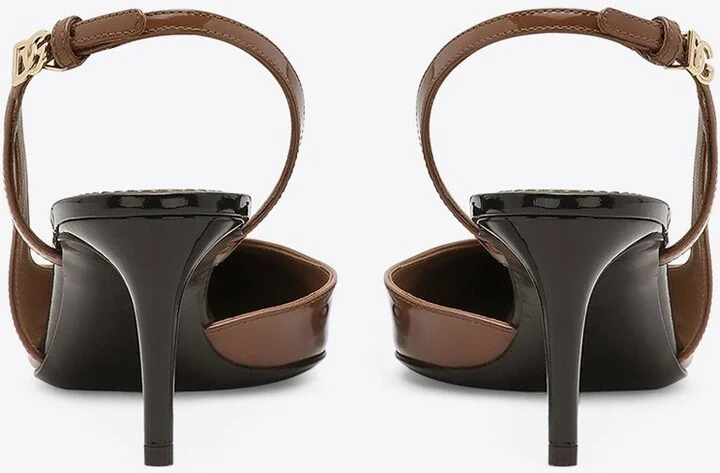 Lollo 60 Patent Leather Slingback Pumps - Image 2