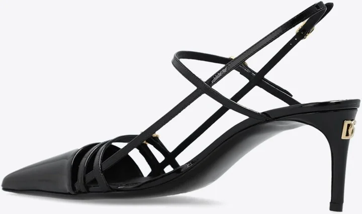 Lollo 60 Patent Leather Slingback Pumps - Image 2