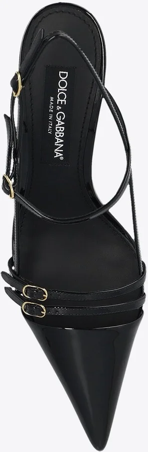 Lollo 60 Patent Leather Slingback Pumps - Image 3