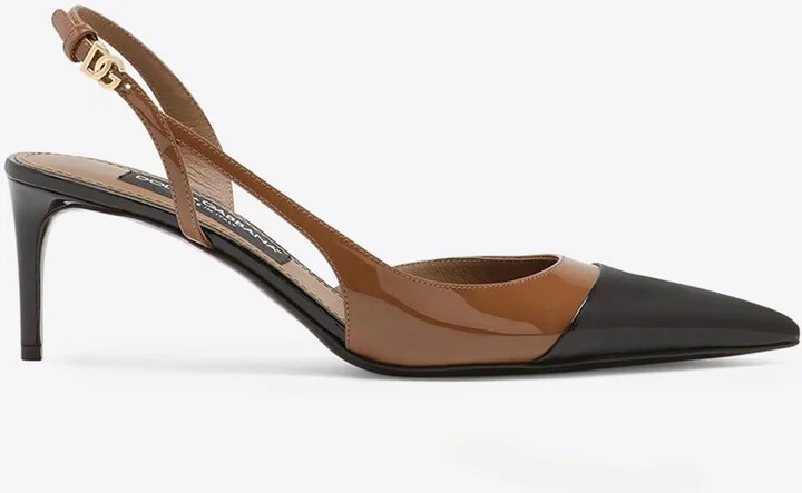 Lollo 60 Patent Leather Slingback Pumps