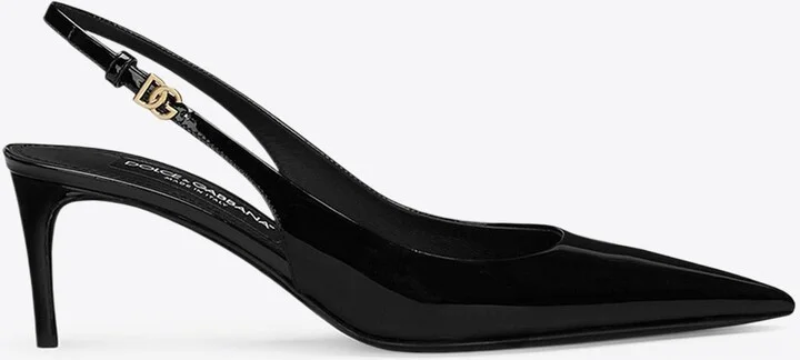 Lollo 60 Patent Leather Slingback Pumps