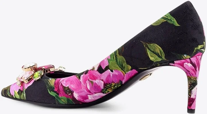 Lollo 60 Peony Print Pumps - Image 2