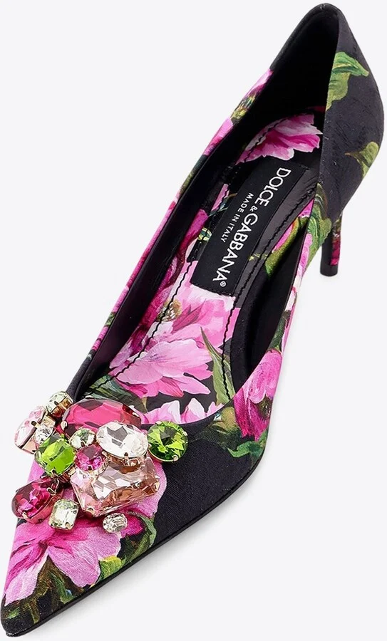 Lollo 60 Peony Print Pumps - Image 3