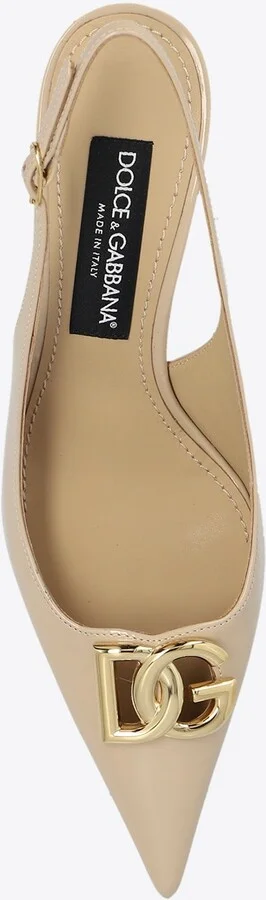 Lollo 60 Polished Calfskin Slingback Pumps - Image 3