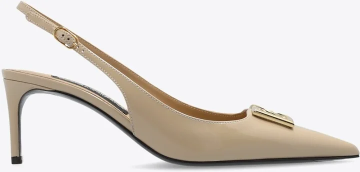 Lollo 60 Polished Calfskin Slingback Pumps