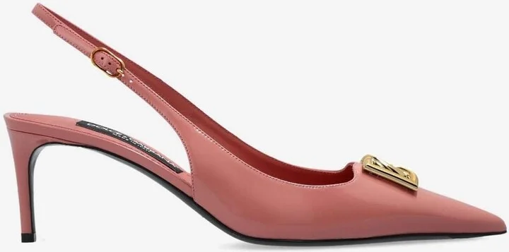 Lollo 60 Polished Leather Slingback Pumps