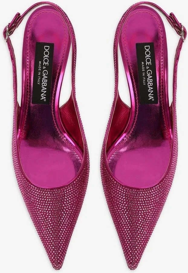 Lollo 60 Rhinestone Embellished Slingback Pumps - Image 2