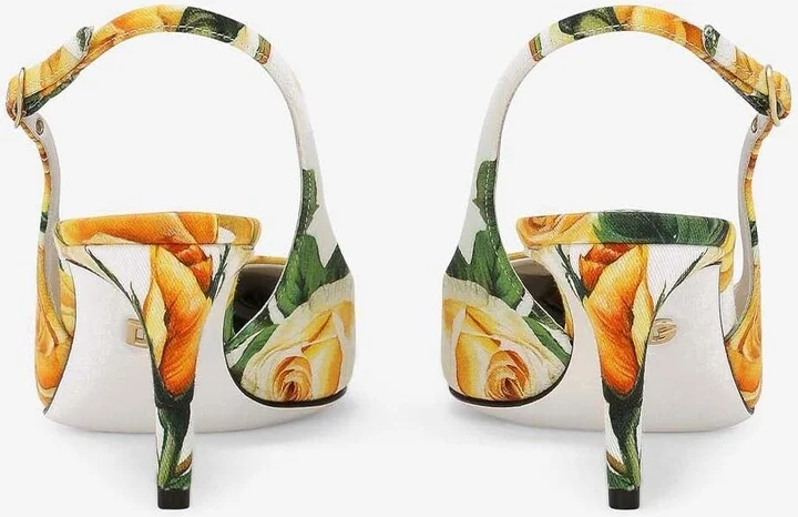Lollo 60 Rose Print Slingback Pumps - Image 2