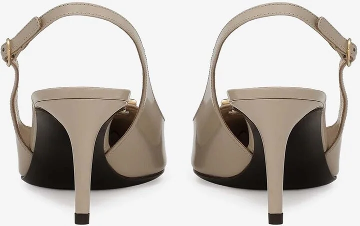 Lollo 60 Slingback Pumps in Polished Leather - Image 2