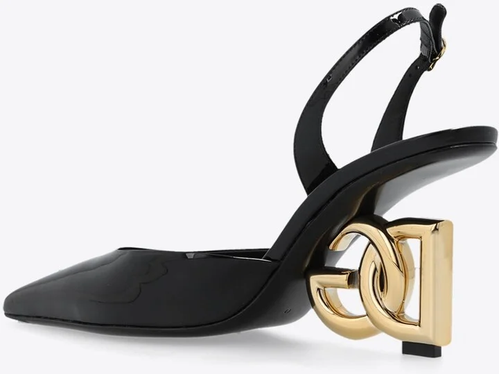Lollo 75 Patent Leather Slingback Pumps - Image 2