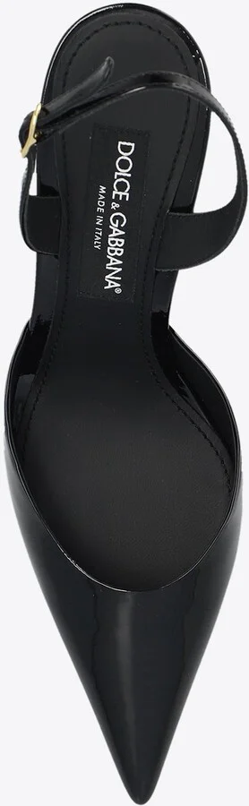 Lollo 75 Patent Leather Slingback Pumps - Image 3