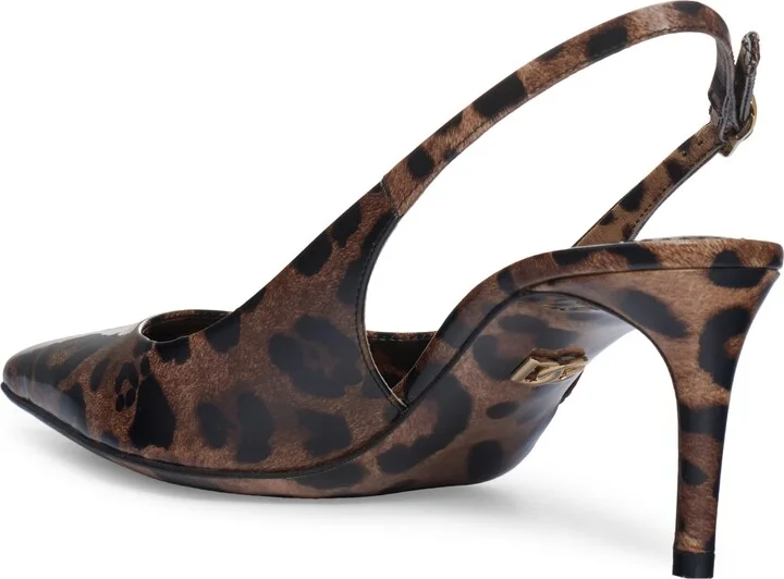 Lollo Leopard Print Pointed Toe Slingback Pump - Image 2