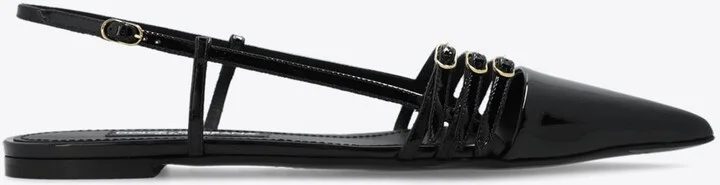 Lollo Slingback Flats in Patent Leather
