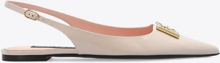 Lollo Slingback Flats in Polished Leather