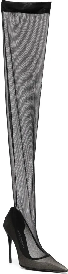 Lollo thigh-high tulle boots - Image 2