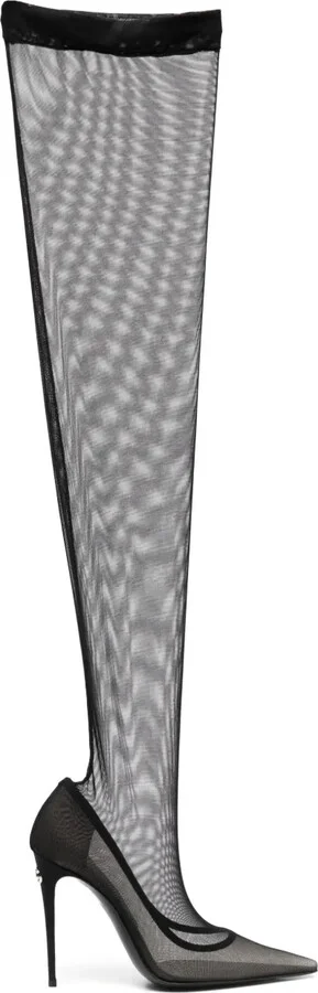Lollo thigh-high tulle boots