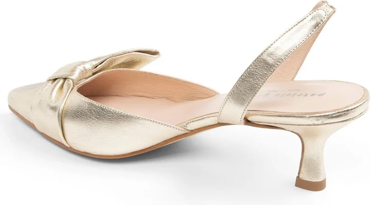 London Bow Pointed Toe Kitten Heel Pump - Image 3