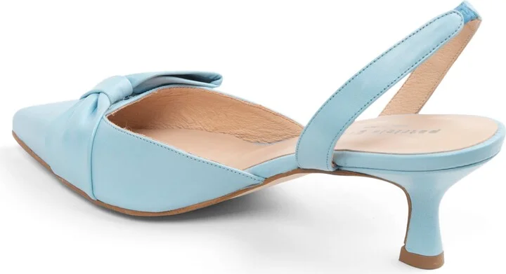 London Bow Pointed Toe Kitten Heel Pump - Image 11