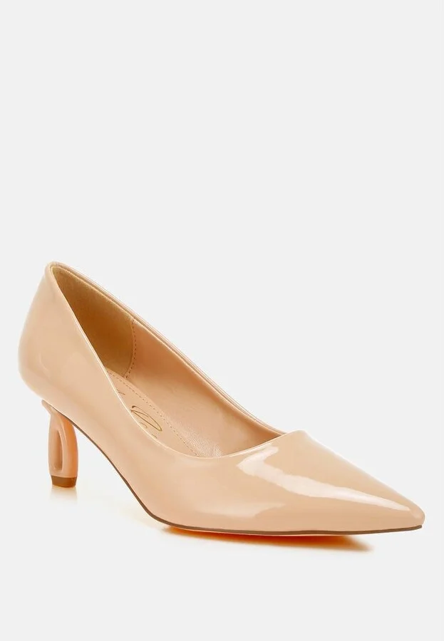 London Rag Calla Pointed Toe Fantasy Heel Pumps - Image 5