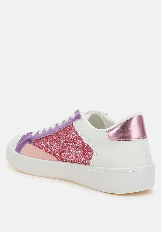 London Rag Cosmolight Glitter Faux Leather Sneakers - Image 4