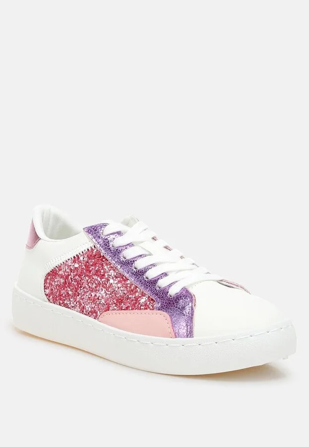 London Rag Cosmolight Glitter Faux Leather Sneakers - Image 5