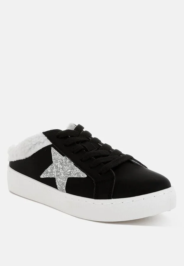 London Rag Moxie Fur Collar Slip On Sneakers - Image 4