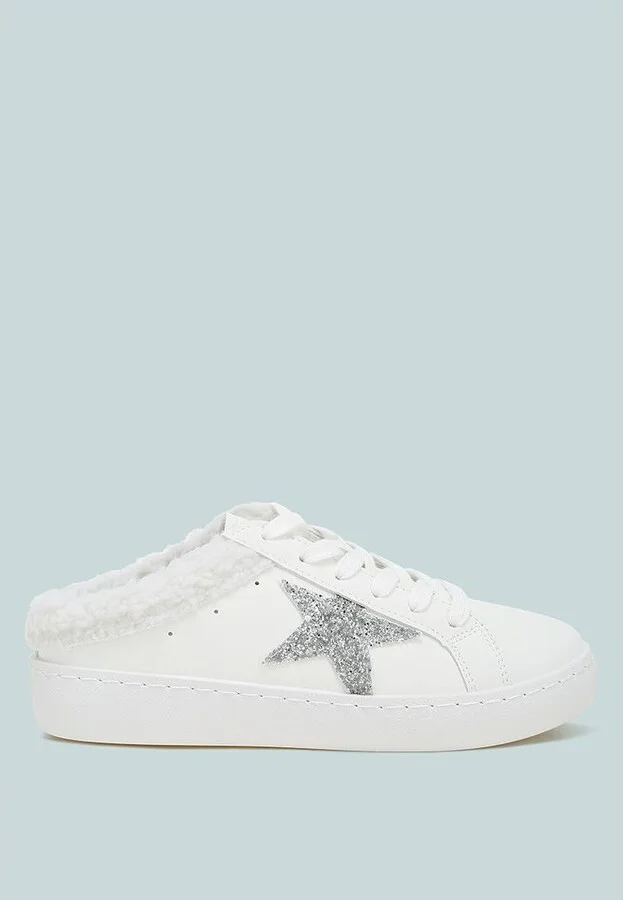 London Rag Moxie Fur Collar Slip On Sneakers