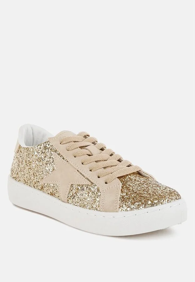 London Rag Shinding Glitter Star Chunky Sneakers - Image 2