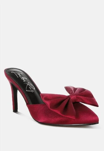 London Rag Sidonie Bow Detail Stiletto Mules Women - Image 5