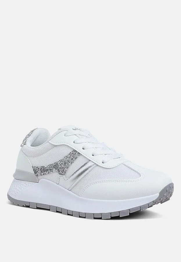 London Rag Tapers Glitter Detail Chunky Sneakers - Image 2