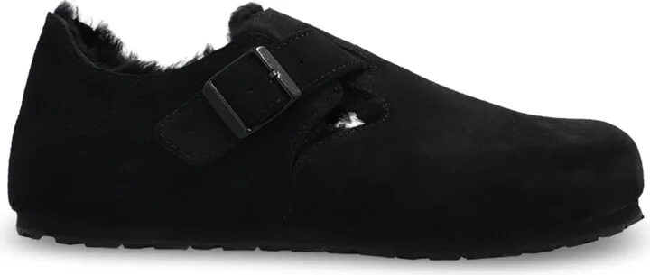‘London Shearling’ Suede Shoes, , - Black