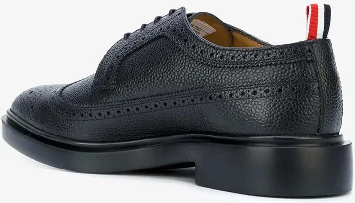 Longwing Grained Leather Brogue Shoes - Image 2
