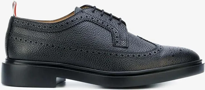 Longwing Grained Leather Brogue Shoes
