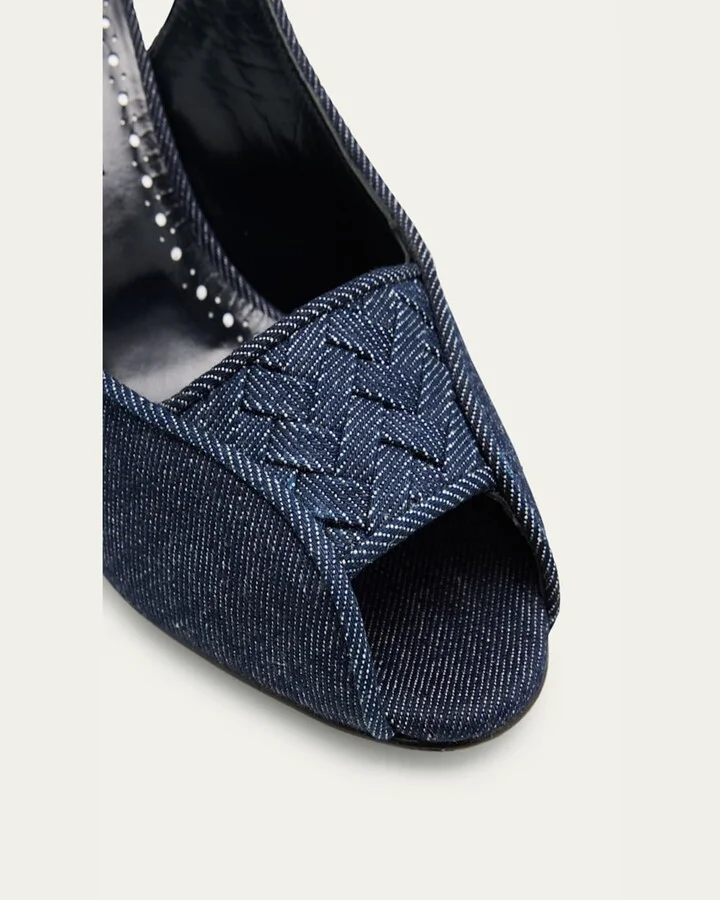 Lonike Denim Slingback Sandals - Image 3