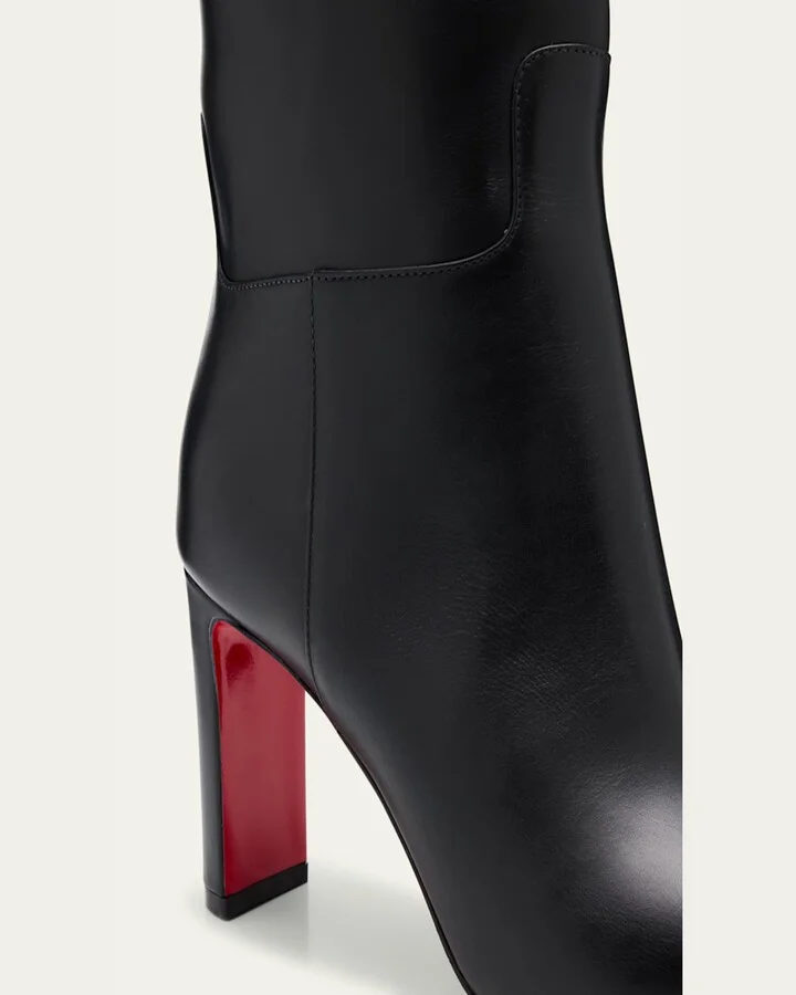 Loo Leather Red Sole Knee Boots - Image 3