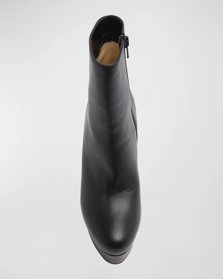 Loo Leather Red Sole Platform Booties - Image 4