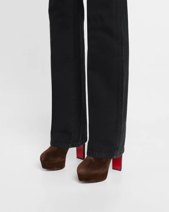 Loo Suede Red Sole Ankle Booties - Image 2