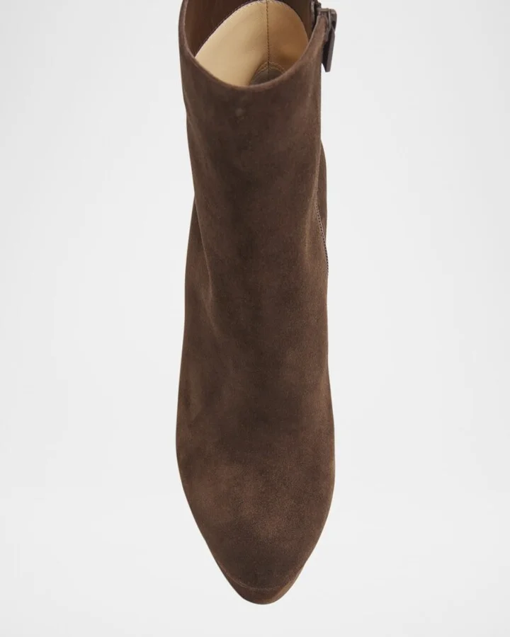 Loo Suede Red Sole Ankle Booties - Image 6