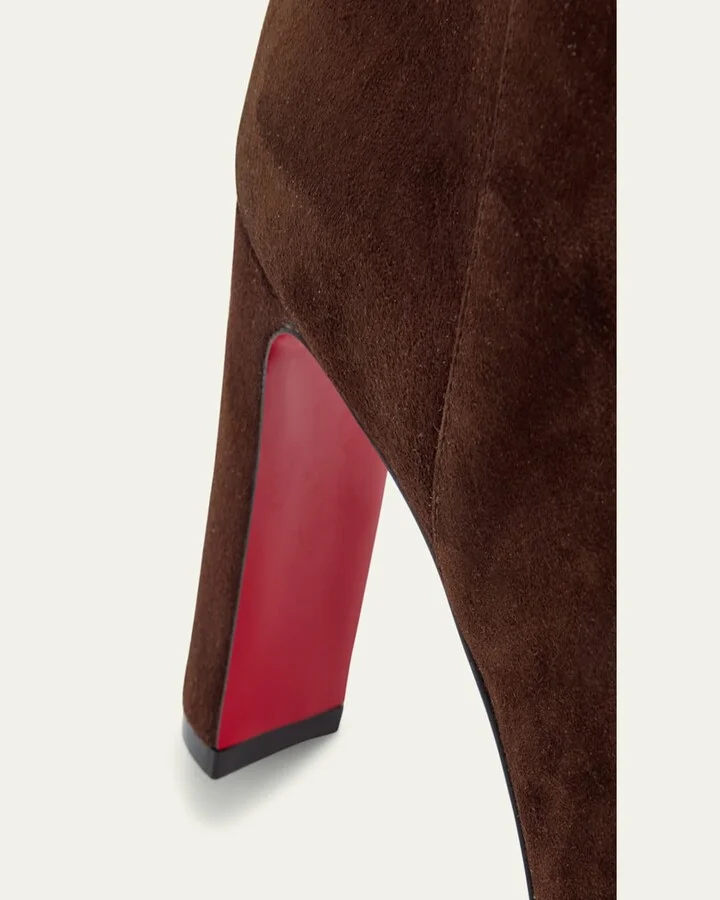 Loo Suede Red Sole Knee Boots - Image 2