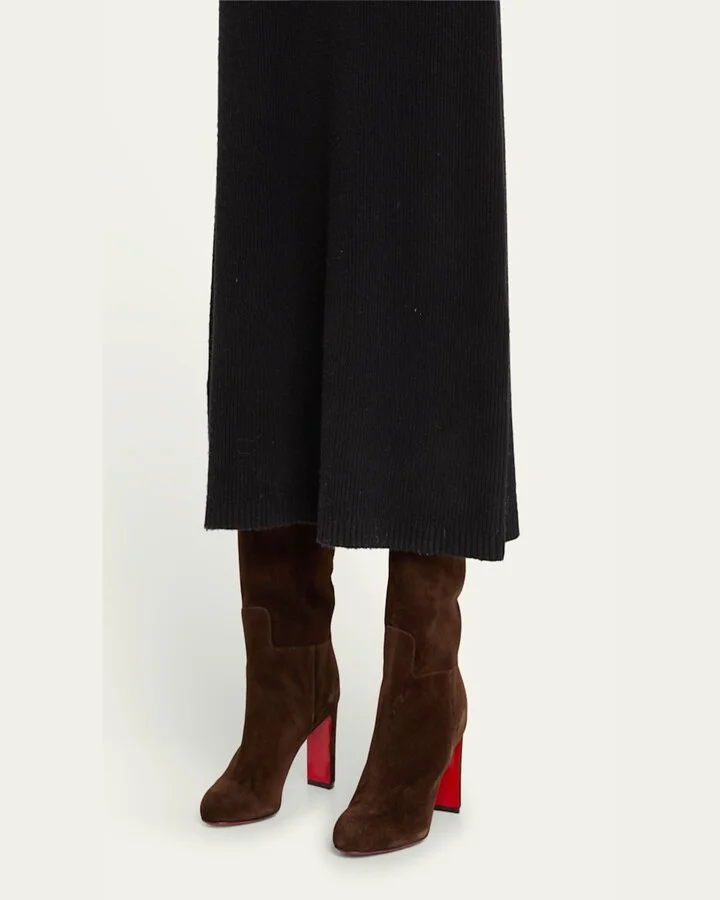 Loo Suede Red Sole Knee Boots - Image 10