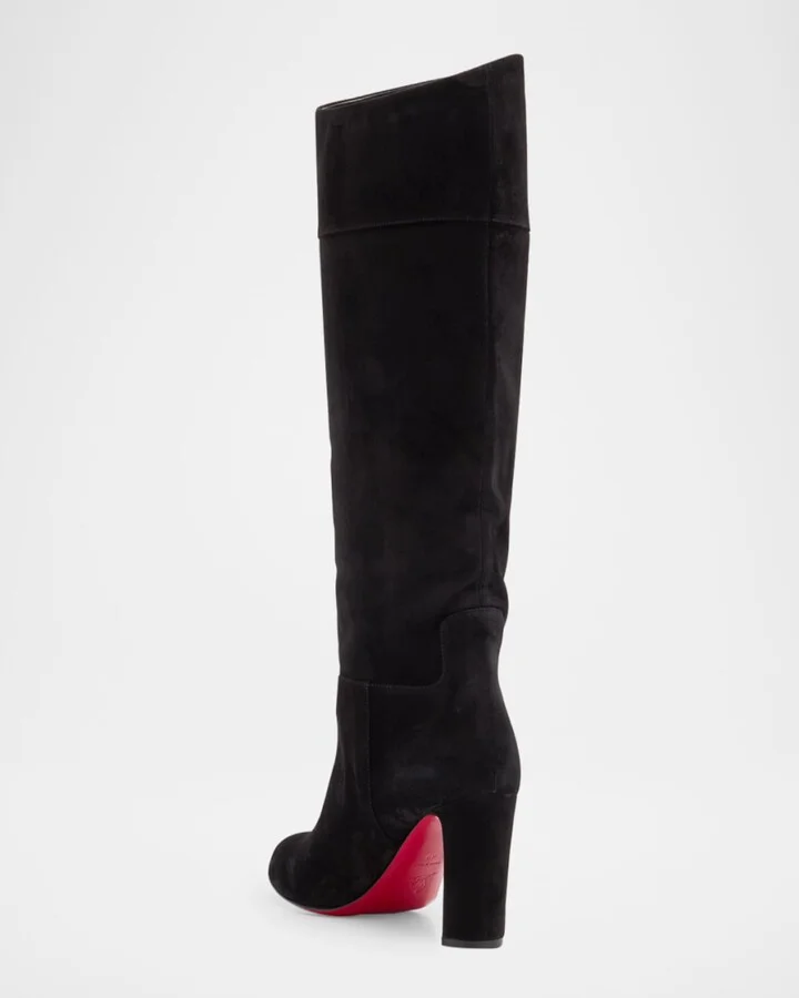 Loo Suede Red Sole Knee Boots - Image 6
