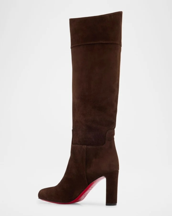 Loo Suede Red Sole Knee Boots - Image 11