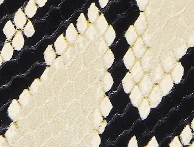 Loop Flat Sandal in Natural Python-Embossed Leather - Image 5