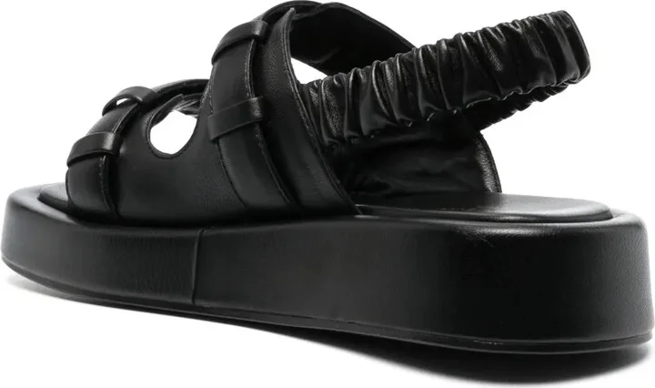 Loop platform leather slingback sandals - Image 3