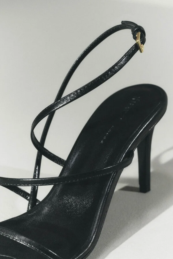 Loop Sandal in Black Leather - Image 6