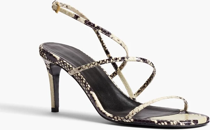 Loop Sandal in Natural Python-Embossed Leather - Image 2