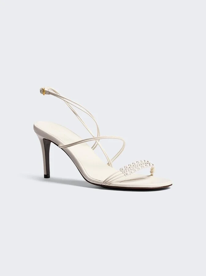 Loop Sandal With Beads Optic White